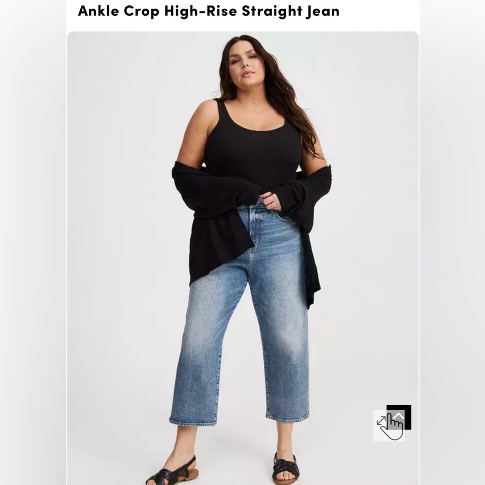 Ankle Crop High-Rise Straight Jean
